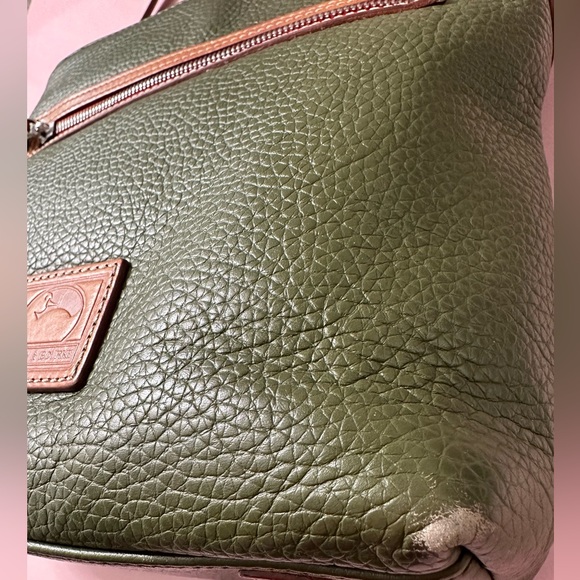 Dooney & Bourke Olive Green and Tan Shoulder Bag - Picture 4 of 9